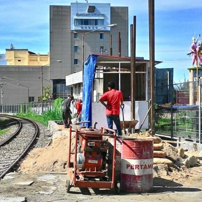 Stasiun Kereta Api di Air Tawar Padang
