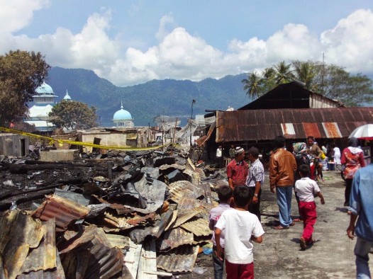 Pasa Nagari Sungai Batang usai diamuk api beberapa waktu lalu