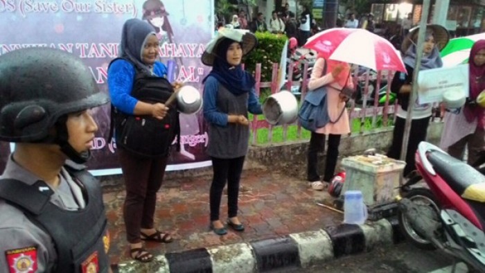 Aksi penyampaian pernyataan sikap Nurani Perempuan terhadap kekerasan seksual pada