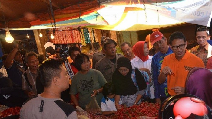 Ketua Umum Asosiasi Pedagang Pasar Seluruh Indonesia (APPSI) Sandiaga Uno mengunjungi Kota Pariaman, 