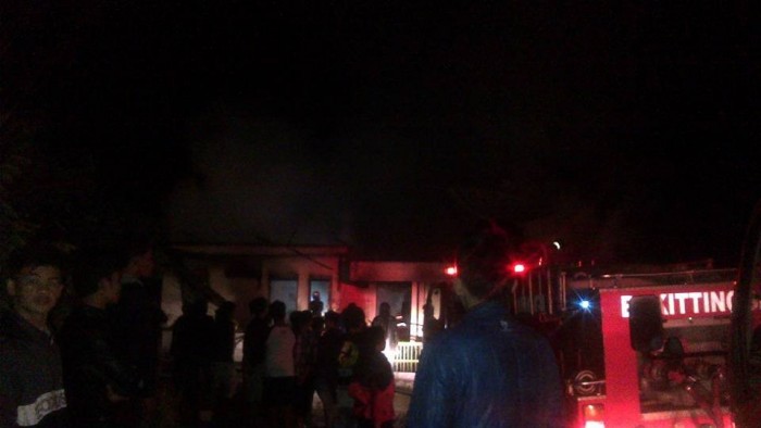 Kebakaran yang melanda rumah Ketua Bamus Sungai Jariang