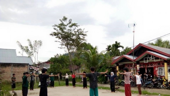 Proses latihan di sekretariat KSNT Kasai, Padang Pariaman