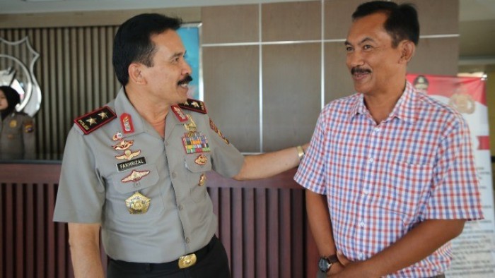 Kapolda Sumbar, IrjenPol. Fakhrizal, SH, MH bersana Putut Siswoto, Direktur Turnamen Kapolda Cup ke-3 Sumbar