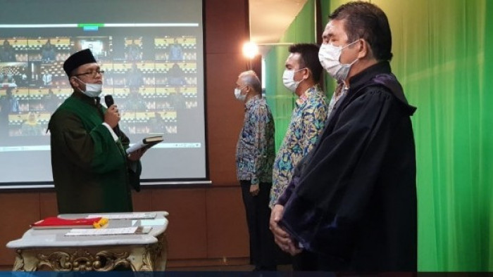 Direktur Jenderal Perumahan Kementerian PUPR Khalawi Abdul Hamid lantik pejabat secara virtual