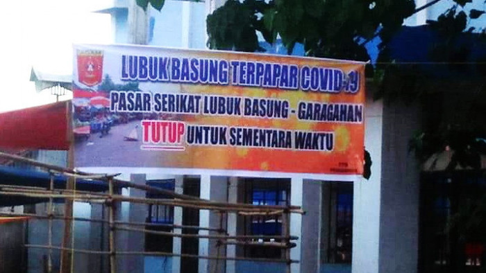 Mulai Kamis (7/5/2020), Pasar Serikat Lubuk Basung-Garagahan, yang lebih dikenal dengan Pasar Padang Baru Lubuk Basung, ditutup.