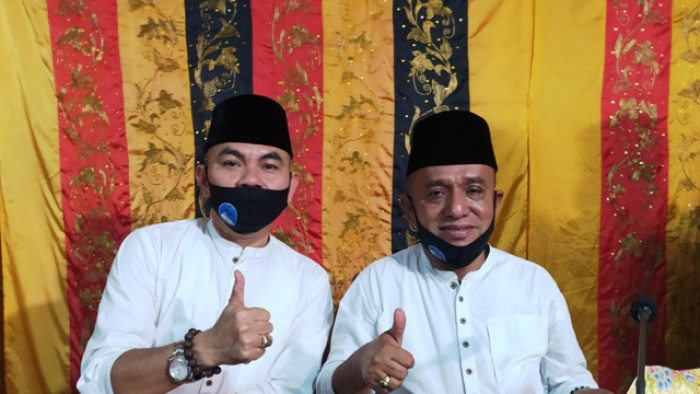 Bakal pasangan calon (bapaslon) Ashelfine-Sarikal mendaftar di KPU Sijunjung, Minggu (6/9/2020) pukul 14.00.