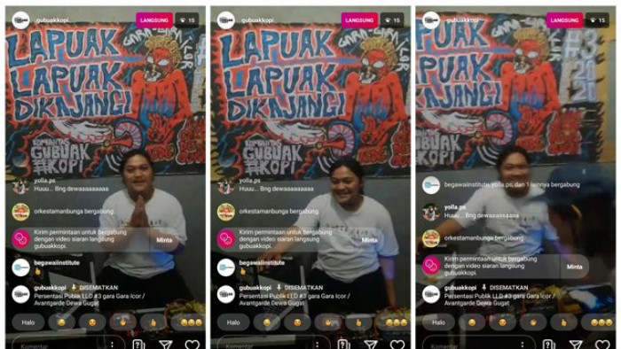 merupakan seniman kedua yang mempresentasikan hasil “residensi daring”nya dalam rangkaian Lapuak-lapuak Dikajangi (LLD) #3