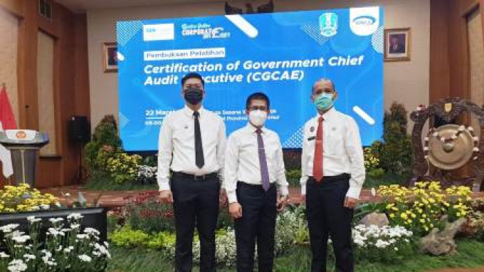 Inspektur Hendra Aswara menjadi peserta diklat sertifikasi CGCAE yang diselenggarakan Pusdiklatwas BPKP di Surabaya, Jawa Timur.