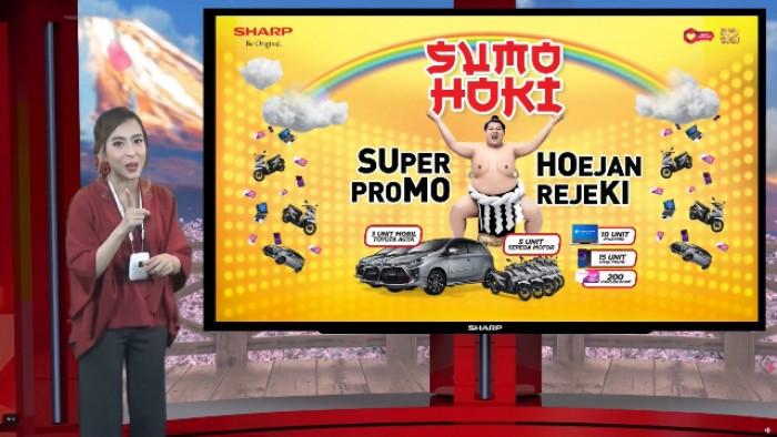 . Sharp Indonesia Menggelar Pengundian Hadiah Program Belanja Sharp Lover's Day Sumo Hoki