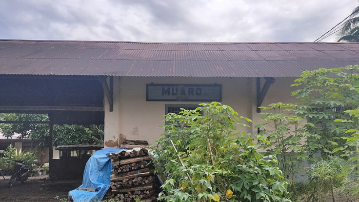 tasiun Muaro atau biasa disebut Stasiun Logas pada tahun 2020 di Muaro Sijunjung, Kabupaten Sijunjung, Sumatera Barat Foto Zhilal Darma
