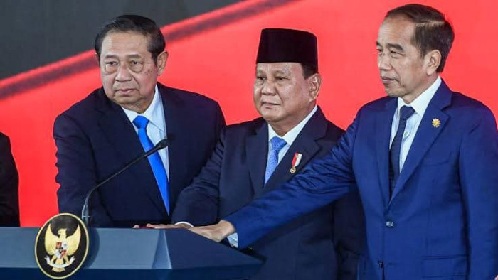 Presiden Prabowo Subianto luncurkan Danantara disaksikan mantan Presiden SBY dan Jokowi, Senin (24/2/2025)