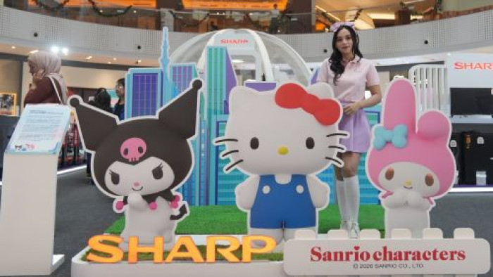 Karakter Sanrio menyambut para pengunjung di Hello Comfort Exhibition