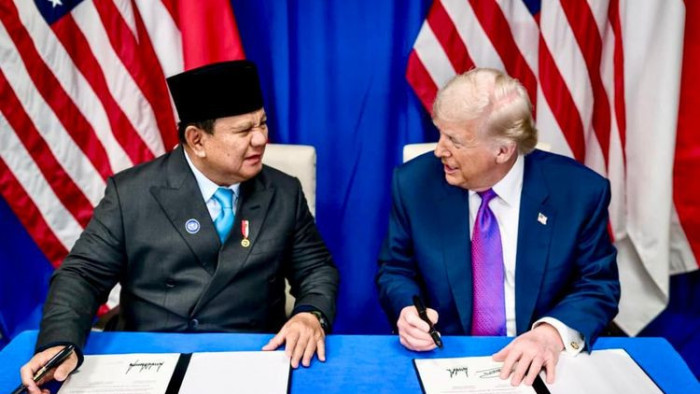 Presiden Prabowo Subianto dan Presiden Donald Trump menandatangani Agreement on Reciprocal Trade (ART) di Washington, D.C, pada Jumat (20/2/2026).(DOKUMENTASI BPMI)