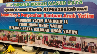 UPZ Masjid Raya Syekh Ahmad Khatib Al Minangkabawi Bina 87 Anak Yatim, Dapat Paket Lebaran hingga Pembinaan Al-Qur’an